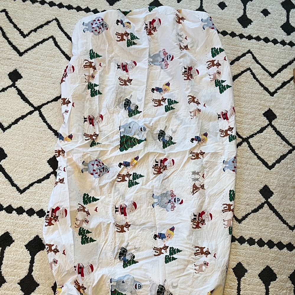 Pottery barn kids Rudolph crib sheet